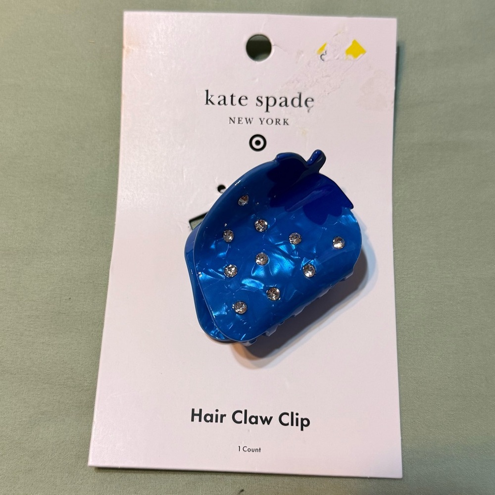 Kate Spade New York x Target Blue Strawberry Hair Claw Clip NWT Limited Edition